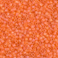 Miyuki delica beads 10/0 - Matted transparent orange ab DBM-855